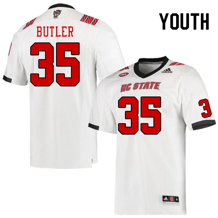 Youth #35 Hakeeme Butler NC State Wolfpack College Football Jerseys Stitched Sale-White
